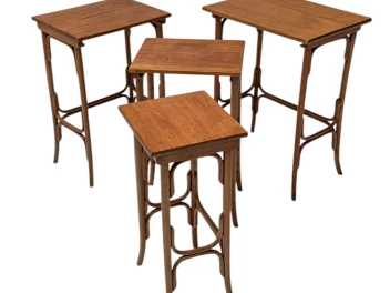Vienna Secession Bentwood Nesting Tables by Michael Thonet for Thonet, 1900s
